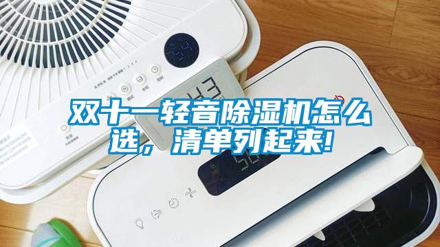 雙十一輕音除濕機(jī)怎么選，清單列起來!