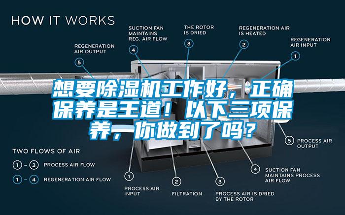 想要除濕機(jī)工作好，正確保養(yǎng)是王道！以下三項(xiàng)保養(yǎng)，你做到了嗎？