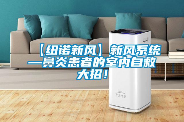 【紐諾新風(fēng)】新風(fēng)系統(tǒng)—鼻炎患者的室內(nèi)自救大招！