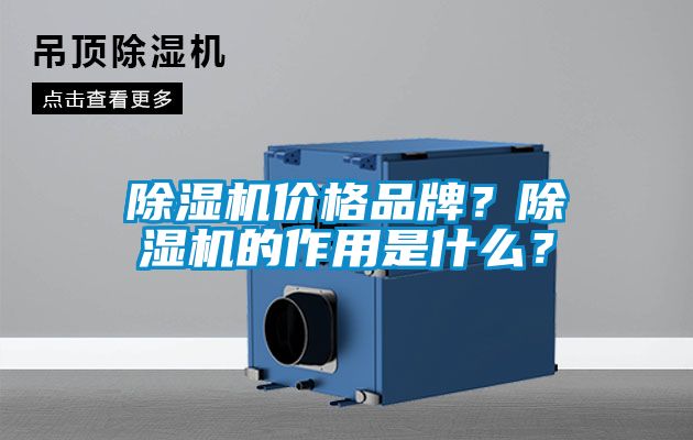 除濕機價格品牌？除濕機的作用是什么？