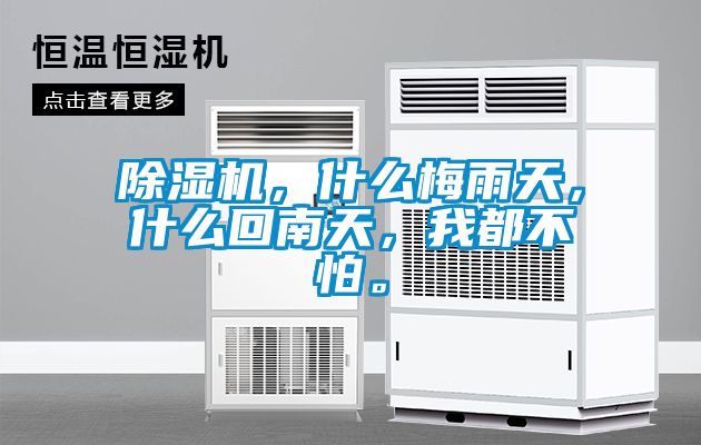 除濕機，什么梅雨天，什么回南天，我都不怕。